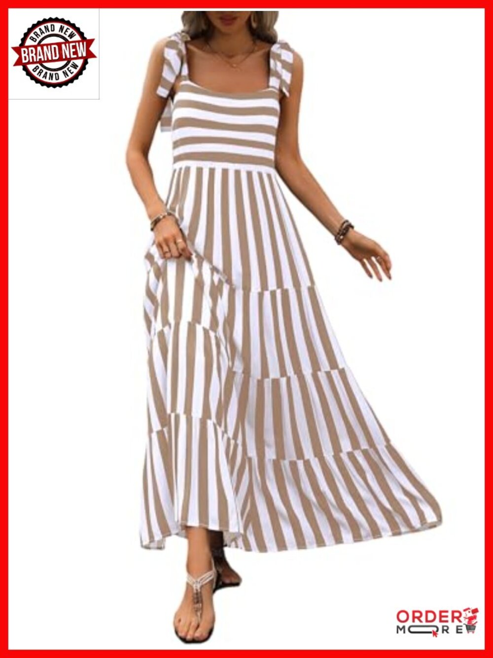 Sleeveless Floral Maxi Dress with Adjustable Spaghetti Straps - Square Neck,